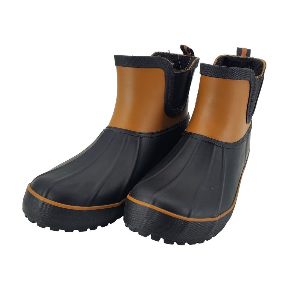 Chooka 8 Rain Boots Chelsea Duck Waterproof Outdoor Faux Fur Rubber Ankle Shoes - Picture 10 of 16
